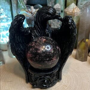 Black phoenix sphere stand